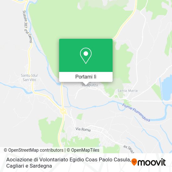 Mappa Aociazione di Volontariato Egidio Coas Paolo Casula