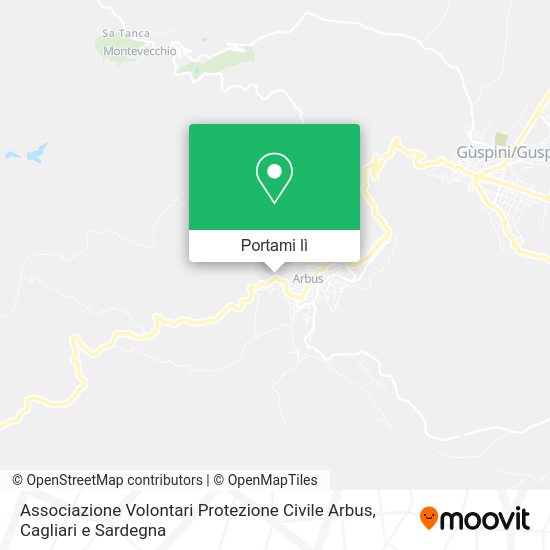 Mappa Associazione Volontari Protezione Civile Arbus
