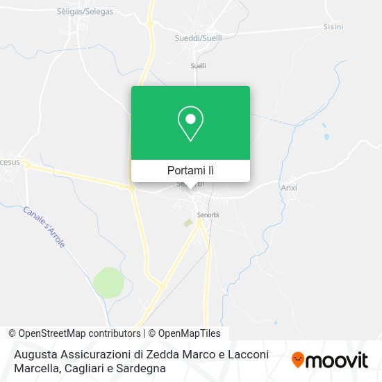 Mappa Augusta Assicurazioni di Zedda Marco e Lacconi Marcella