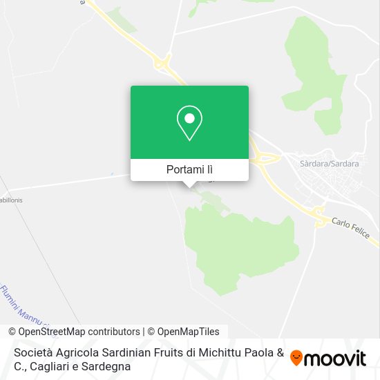 Mappa Società Agricola Sardinian Fruits di Michittu Paola & C.