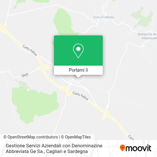 Mappa Gestione Servizi Aziendali con Denominazine Abbreviata Ge Sa.