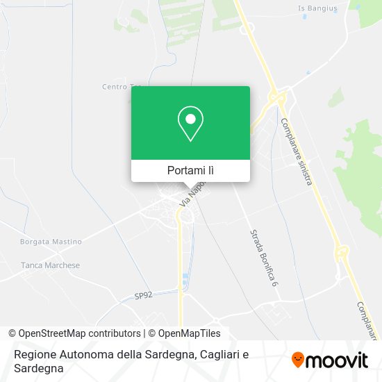 Mappa Regione Autonoma della Sardegna