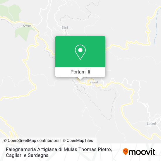 Mappa Falegnameria Artigiana di Mulas Thomas Pietro