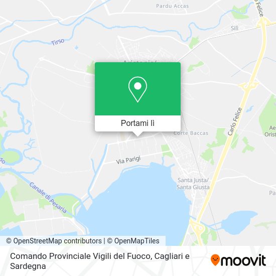 Mappa Comando Provinciale Vigili del Fuoco
