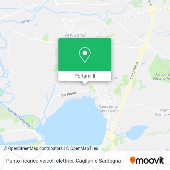 Mappa Punto ricarica veicoli elettrici