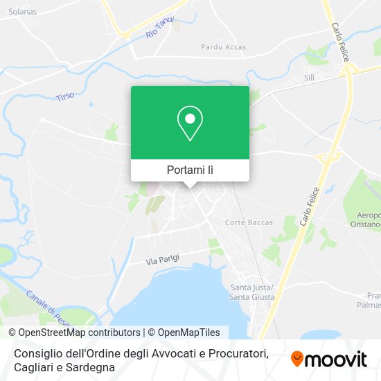 Mappa Consiglio dell'Ordine degli Avvocati e Procuratori
