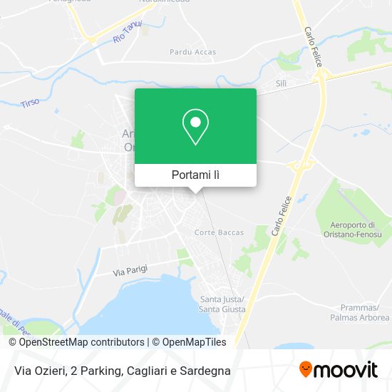 Mappa Via Ozieri, 2 Parking