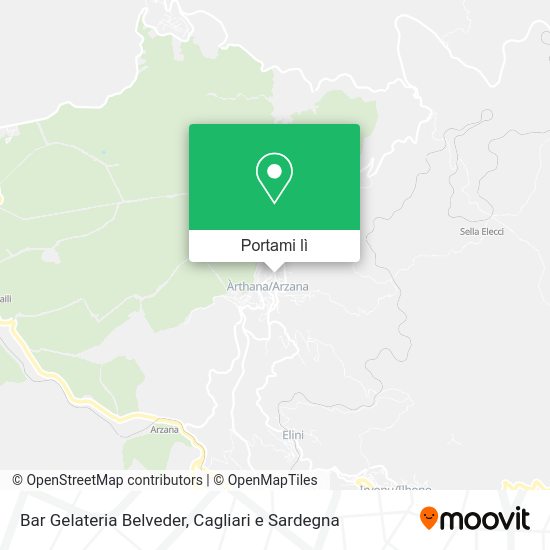 Mappa Bar Gelateria Belveder