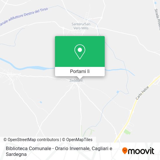 Mappa Biblioteca Comunale - Orario Invernale