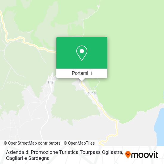 Mappa Azienda di Promozione Turistica Tourpass Ogliastra