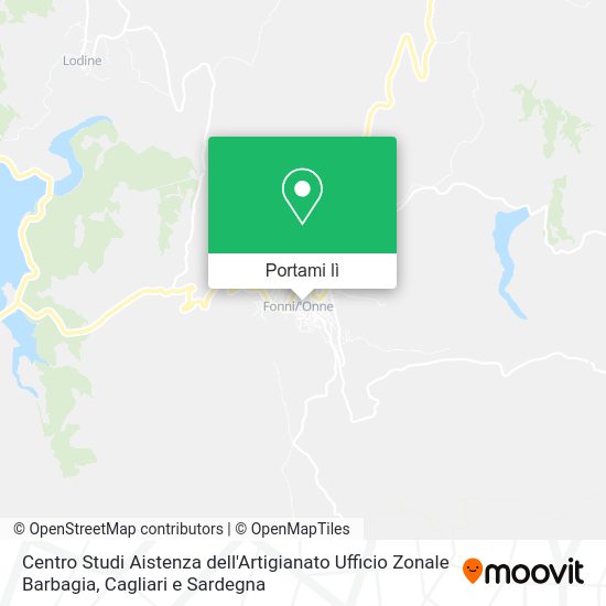 Mappa Centro Studi Aistenza dell'Artigianato Ufficio Zonale Barbagia