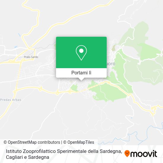 Mappa Istituto Zooprofilattico Sperimentale della Sardegna