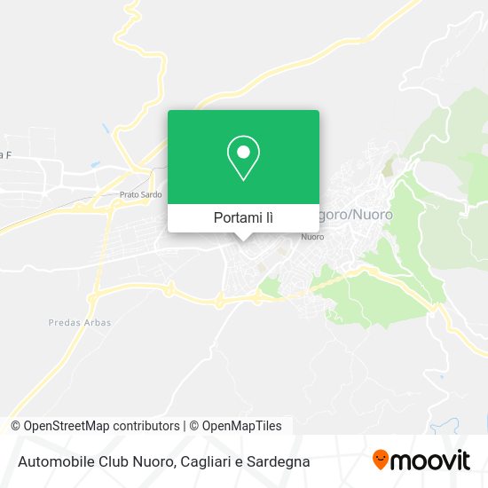 Mappa Automobile Club Nuoro