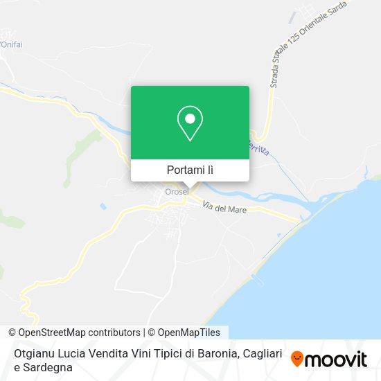 Mappa Otgianu Lucia Vendita Vini Tipici di Baronia