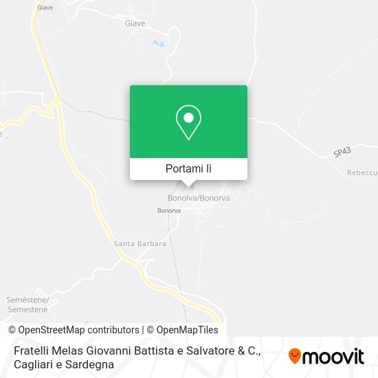 Mappa Fratelli Melas Giovanni Battista e Salvatore & C.