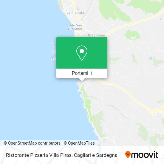 Mappa Ristorante Pizzeria Villa Piras