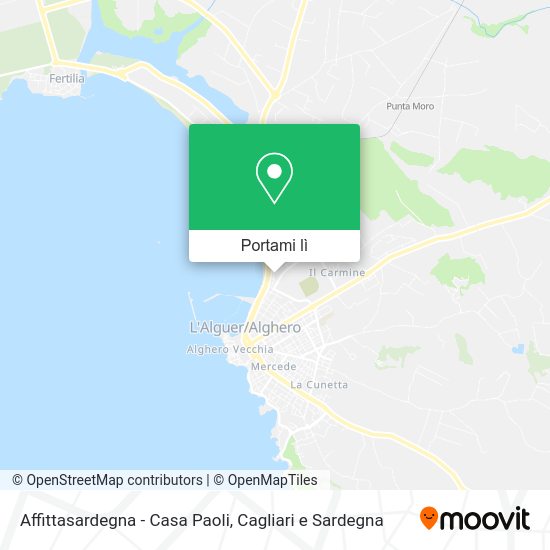 Mappa Affittasardegna - Casa Paoli