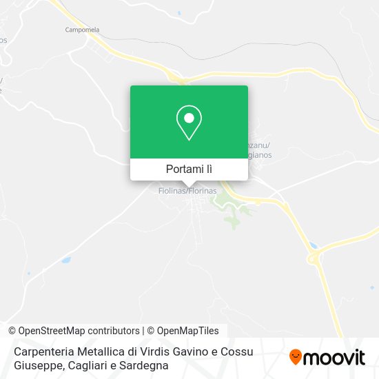 Mappa Carpenteria Metallica di Virdis Gavino e Cossu Giuseppe
