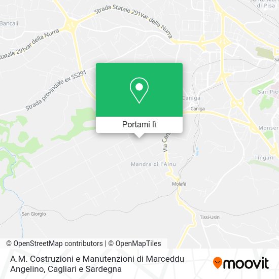 Mappa A.M. Costruzioni e Manutenzioni di Marceddu Angelino