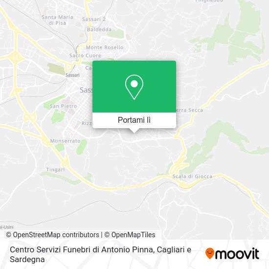 Mappa Centro Servizi Funebri di Antonio Pinna