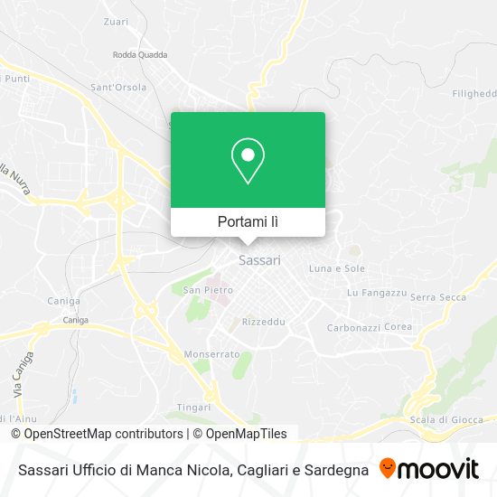 Mappa Sassari Ufficio di Manca Nicola