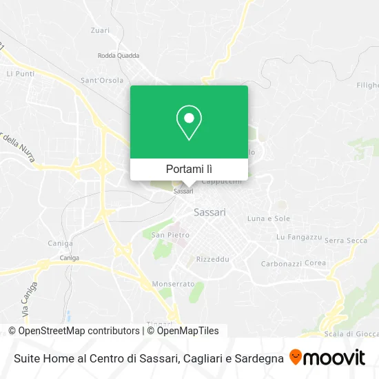Mappa Suite Home al Centro di Sassari