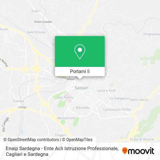 Mappa Enaip Sardegna - Ente Acli Istruzione Professionale