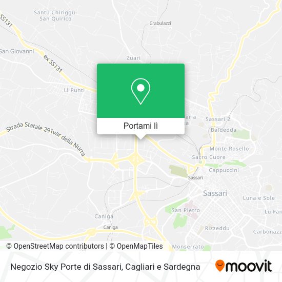 Mappa Negozio Sky Porte di Sassari