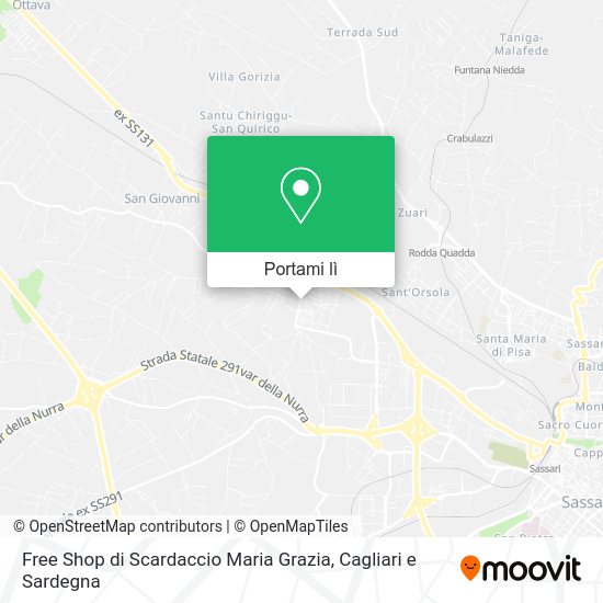 Mappa Free Shop di Scardaccio Maria Grazia