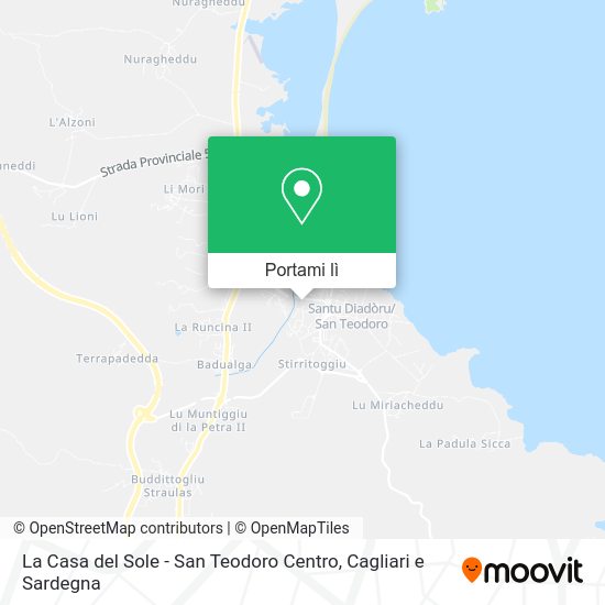 Mappa La Casa del Sole - San Teodoro Centro