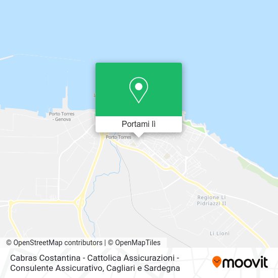 Mappa Cabras Costantina - Cattolica Assicurazioni - Consulente Assicurativo