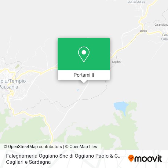Mappa Falegnameria Oggiano Snc di Oggiano Paolo & C.