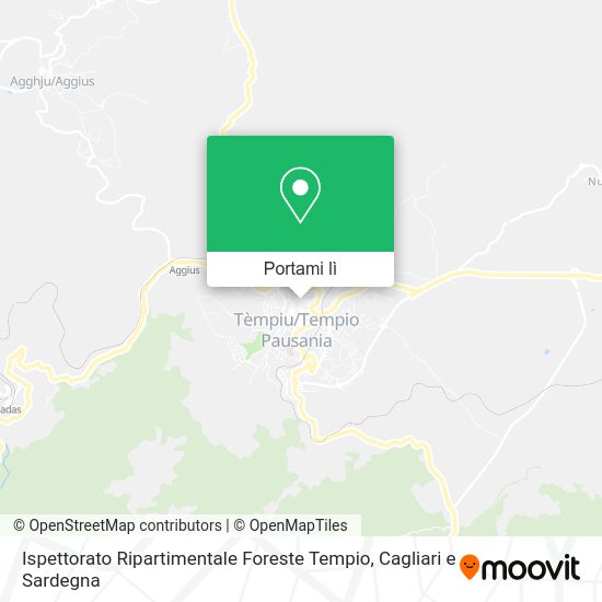 Mappa Ispettorato Ripartimentale Foreste Tempio