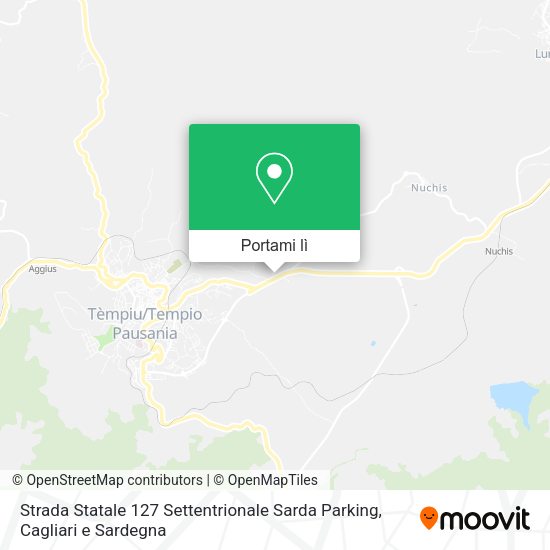 Mappa Strada Statale 127 Settentrionale Sarda Parking
