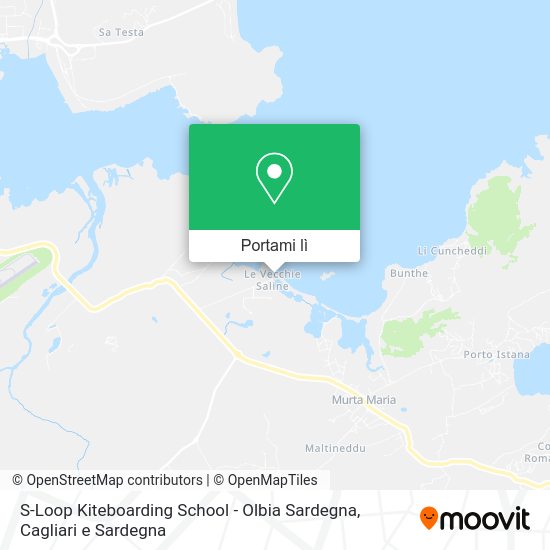 Mappa S-Loop Kiteboarding School - Olbia Sardegna