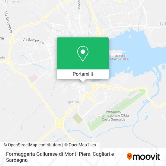 Mappa Formaggeria Gallurese di Monti Piera