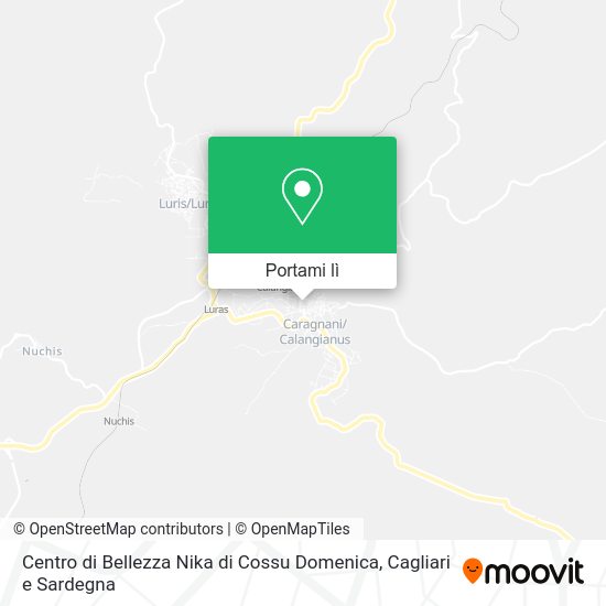 Mappa Centro di Bellezza Nika di Cossu Domenica