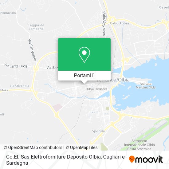 Mappa Co.El. Sas Elettroforniture Deposito Olbia