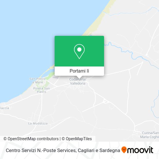 Mappa Centro Servizi N.-Poste Services