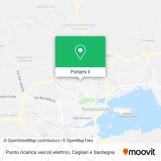 Mappa Punto ricarica veicoli elettrici