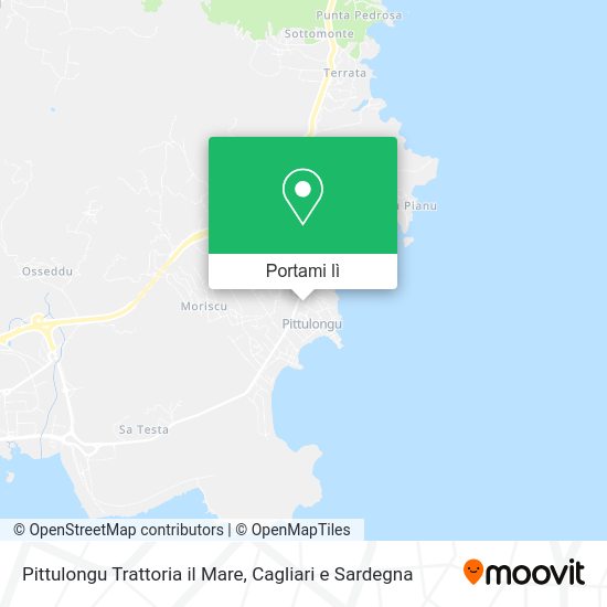 Mappa Pittulongu Trattoria il Mare