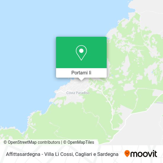 Mappa Affittasardegna - Villa Li Cossi
