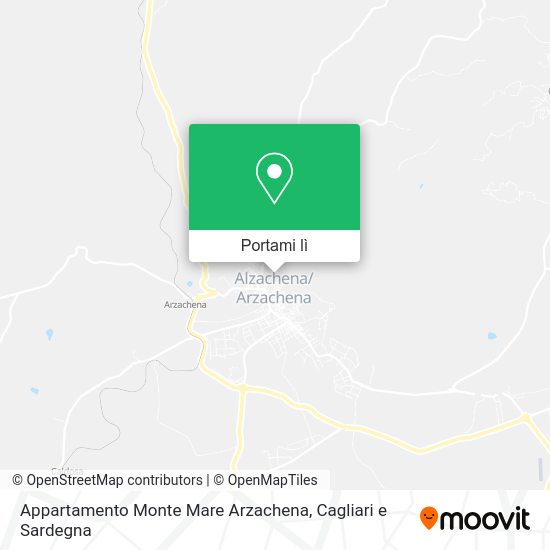 Mappa Appartamento Monte Mare Arzachena
