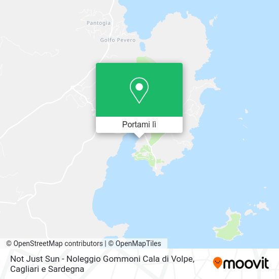 Mappa Not Just Sun - Noleggio Gommoni Cala di Volpe
