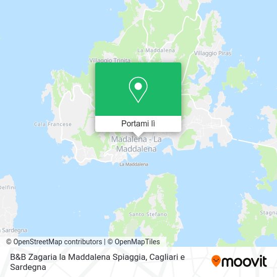 Mappa B&B Zagaria la Maddalena Spiaggia