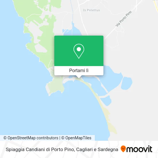 Mappa Spiaggia Candiani di Porto Pino