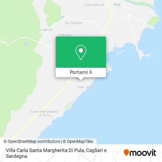 Mappa Villa Carla Santa Margherita Di Pula