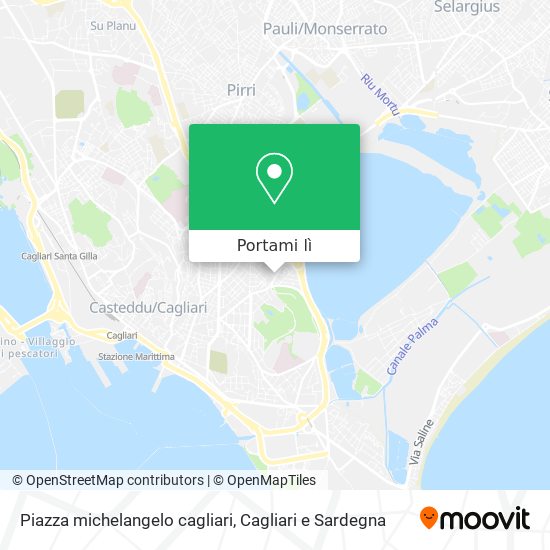 Mappa Piazza michelangelo cagliari