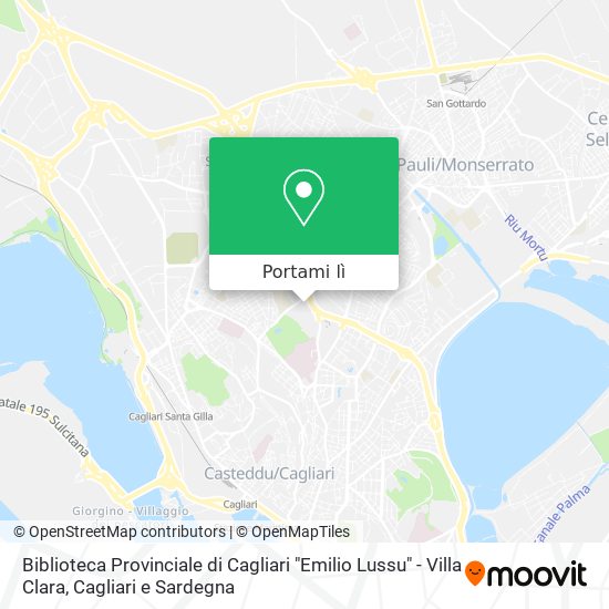 Mappa Biblioteca Provinciale di Cagliari "Emilio Lussu" - Villa Clara
