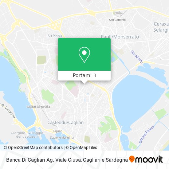 Mappa Banca Di Cagliari Ag. Viale Ciusa